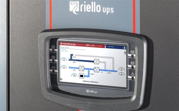 LCD screen of Riello NextEnergy NXE 800kVA UPS