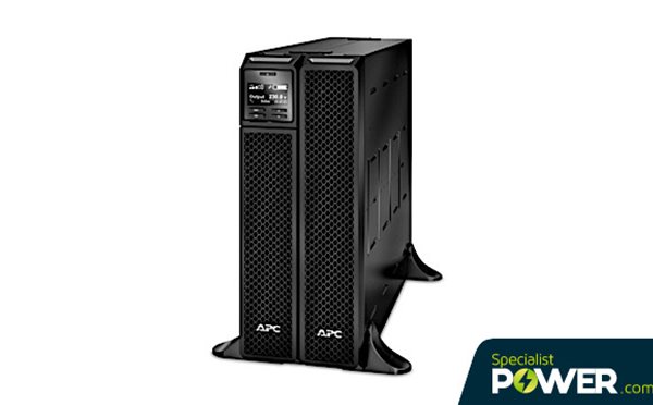 Front of APC SRT3000XLI tower with extra battery from Specialist Power Systems