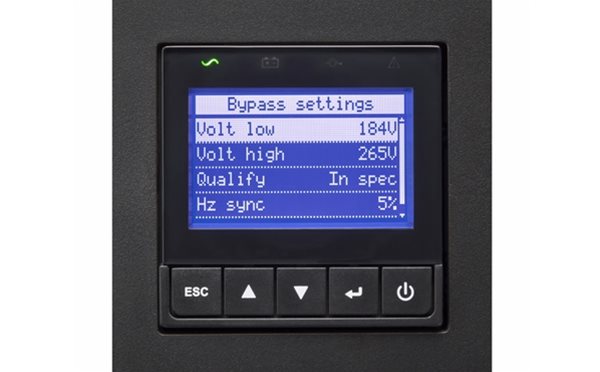 Eaton 9PX3000IRTN LCD screen from Specialist Power Systems
