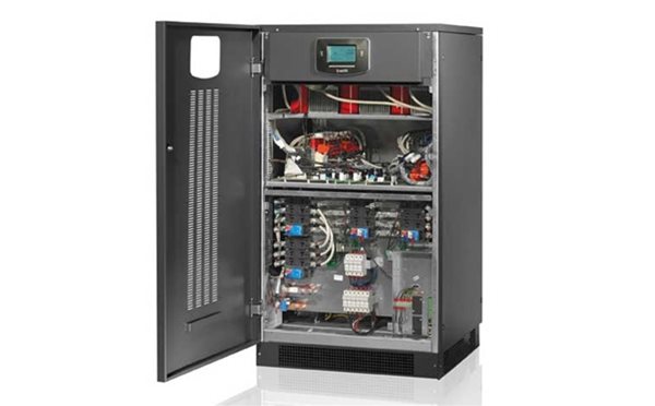 Riello MPS 60 online UPS with front panel open from Specialist Power Systems