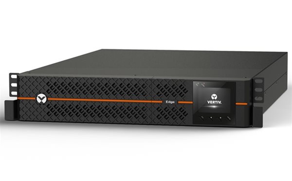 Front of Vertiv EDGE 3000VA UPS 2U rack from Specialist Power Systems