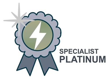 Top of the range Specialist Platinum cover level logo from Specialist Power Systems