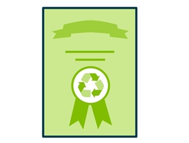 A certificate showing the recycling logo at the bottom from Specialist Power Systems