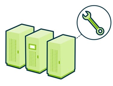 3D UPS icon showing a spanner above it from Specialist Power Systems