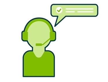 Customer Support icon with speech bubble