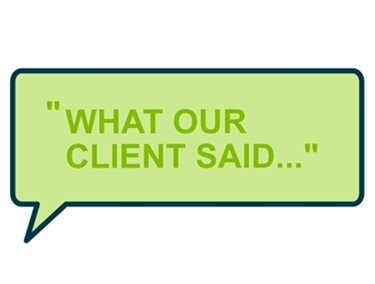 Speech bubble with what our client said inside from Specialist Power Systems