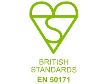 British Standards kite mark with EN 50171 underneath