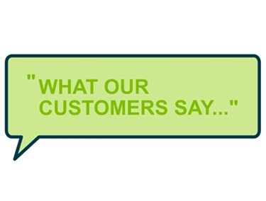 Speech bubble with what our customers say inside from Specialist Power Systems