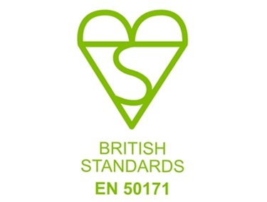 British Standards kite mark with EN 50171 underneath