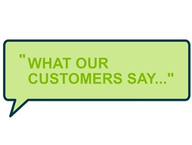 Speech bubble with what our customers say inside from Specialist Power Systems