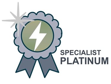 Top of the range Specialist Platinum cover level logo from Specialist Power Systems